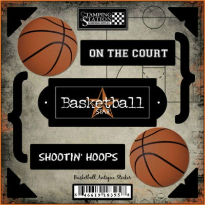 Stamping Station - Basketball Antique Stickers